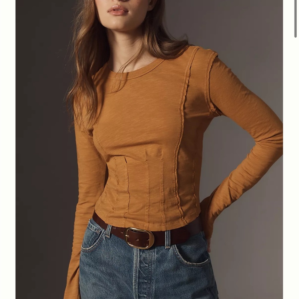 NWT Pilcro Seamed Top